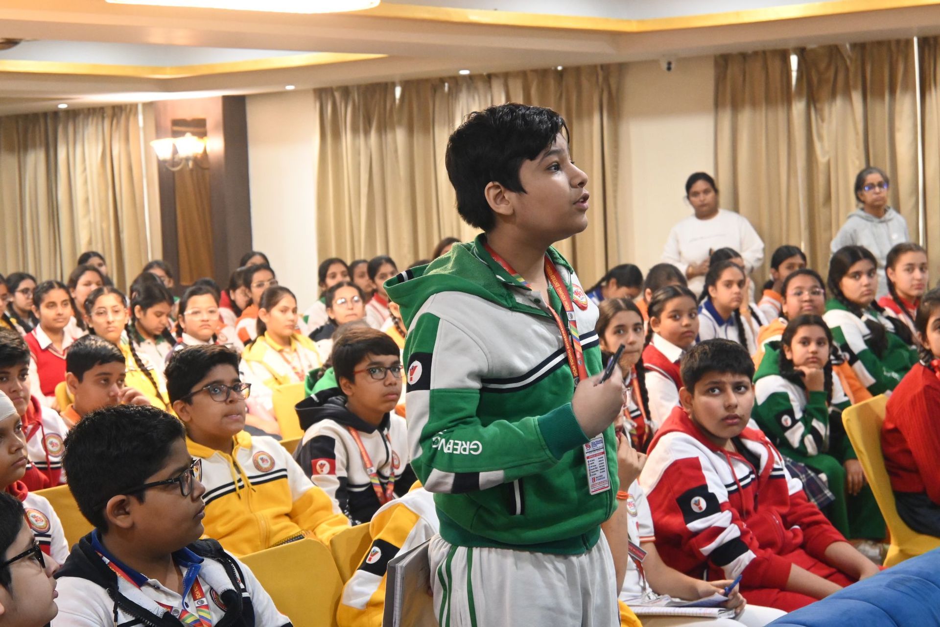 A student confidently expresses his views on the session, sparking fair degree of intrigue in Suyash